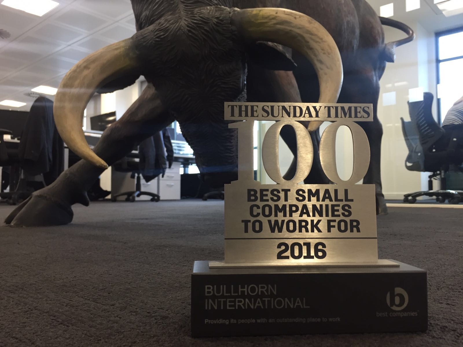Bullhorn in The Sunday Times’ 100 Best Companies to Work for