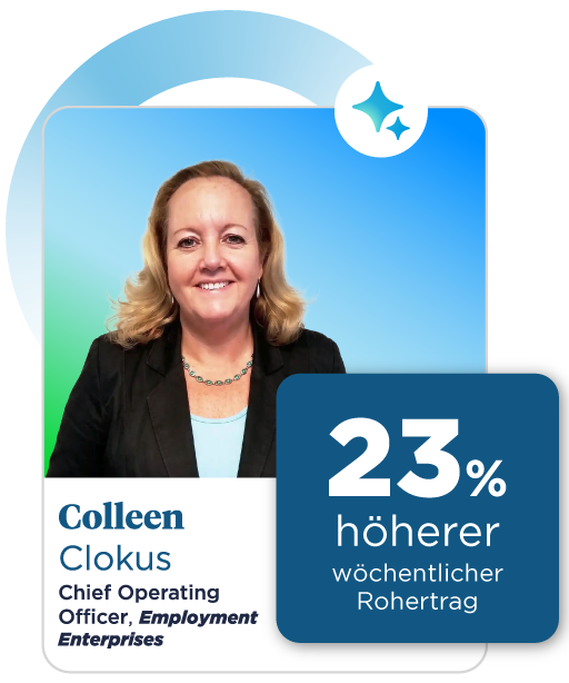 Colleen Clokus, Chief Operating Officer bei Employment Enterprises, steigerte den wöchentlichen Bruttogewinn um 23% mit KI-Agenten für die Personalvermittlung von Bullhorn.